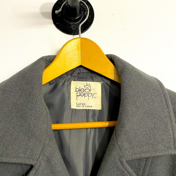 Grey Pea Coat - Picture 3 of 6